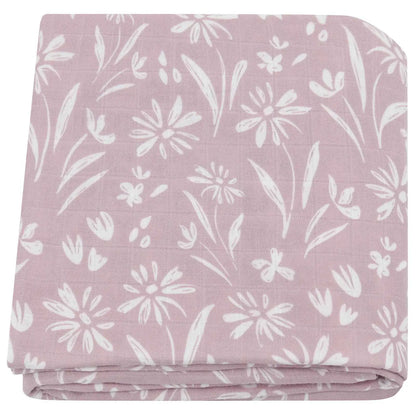 Bamboo Muslin Swaddle Blanket 120x120 Cm Floral Newborn Bedding Fall 2025 Breathable Eco Friendly Baby Gift