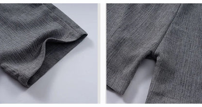 Detailed finish on the boys short sleeve shirt and shorts set - view 16