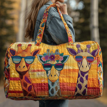 Lightweight women's travel tote bag - quilted, 3D-printed fabric, for travel, beach, camping