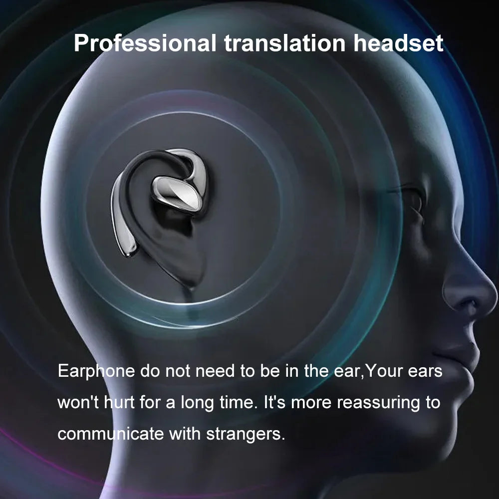 M8 Translator Earbuds - 144 Language Two-Way Device, 97% Accuracy, Music & Calling Support