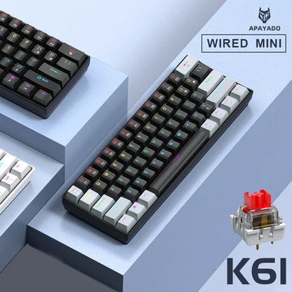 60 Percent Mechanical Mini Keyboard Wired RGB Portable