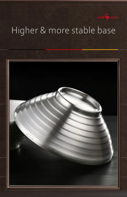 Stainless Steel Ramen Bowl 1.4L Insulating Christmas Gift