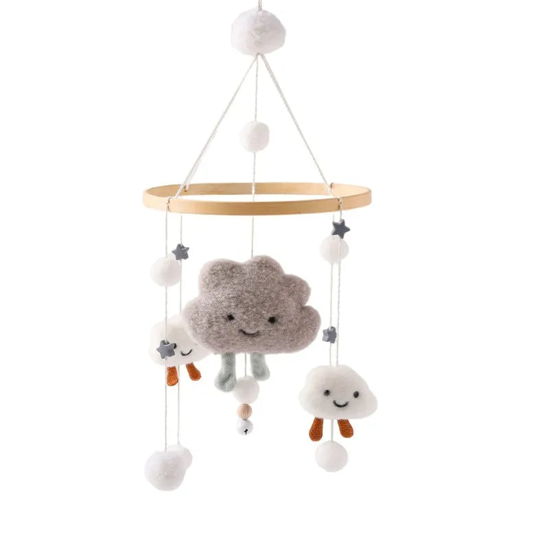 Baby Mobile Wooden Crib Hanging Toy Newborn Nursery Fall 2025 Soothing Music Developmental Gift