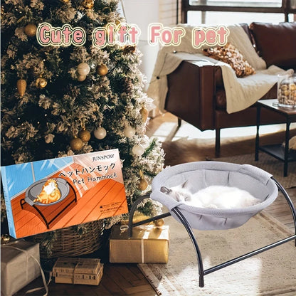 Cat Bed Breathable Cooling Hammock Cot Elevated Pet Sofa Summer 2025 Cozy Sturdy Metal Frame Nap Lounger