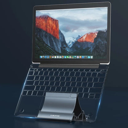 Vertical Laptop Stand with Silicone Grip - Dual Device Holder for MacBook & Tablet, Heat Dissipation,