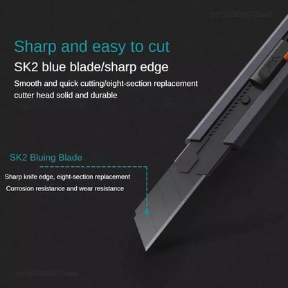 Compact Utility Knife with Safety Lock - 0.79inch Carbon Steel Blade, Home Tools for DIY Crafts