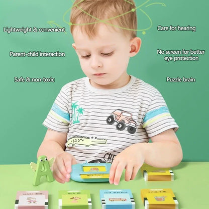 Interactive Educational Toy Flash Card Learning Machine for 2-6 Year Olds, Screen-Free Learning with Audio Function