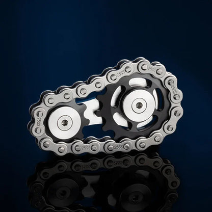 Fidget Spinner Metal Chain Gear EDC Rainbow Focus Toy