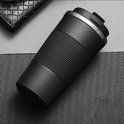 510ml Double Stainless Steel Coffee Thermos Mug - Leak-Proof Travel Flask, Non-Slip Insulated Water Bottle, BPA Free