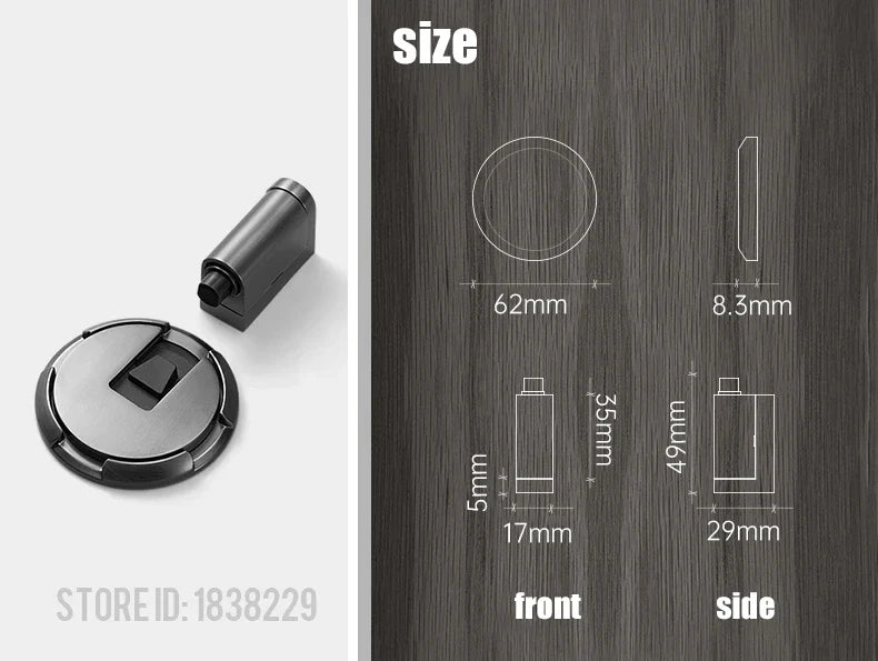 Magnetic Door Stopper Adjustable Heavy Duty No Drill