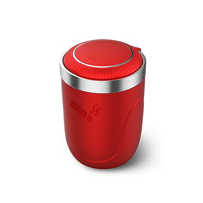 Car Ashtray One-Click Opening with LED Light - Splash Proof Alloy Liner, Automotive Interior Accessory Fall 2026 Gift