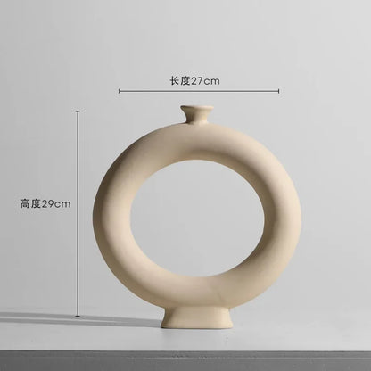 Ceramic Vase Embryo Sculptural Tabletop Vase Nordic Minimalist Home Decor Fall 2025 Ideal For Dry Flower Display