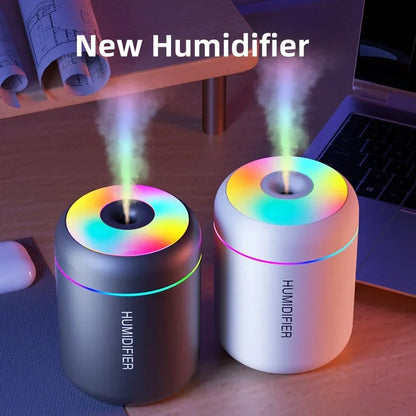180ML Mini USB Aroma Diffuser - Electric Humidifier for Home, Car & Bedroom, Essential Oil Purifier with Mist Lights