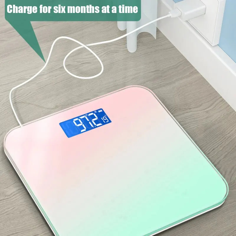 Digital Body Scale Gradient Glass 26 x 26 cm Bathroom Weight Scale Fall 2025 Accurate LED Display