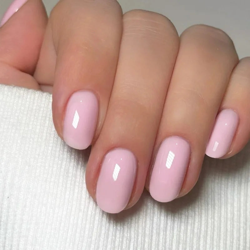 Press On Nails Short Square White Minimalist False Nail Tips Set Spring 2026 Reusable