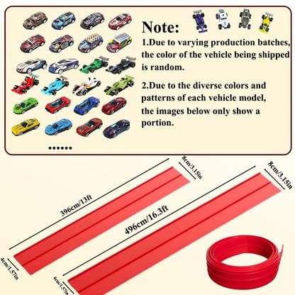 Flexible DIY Double Race Track Set Compatible 1/64 Cars – Kids Ramp Toy Back to School 2026