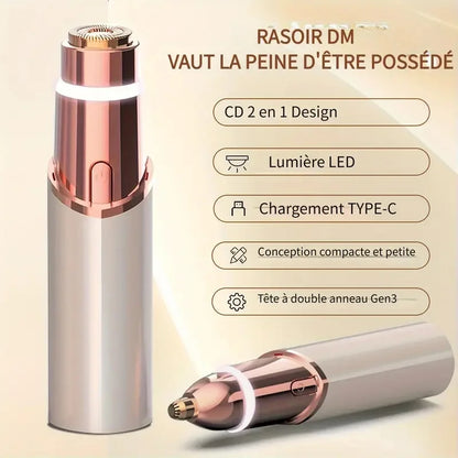 Facial Trimmer 2-In-1 Eyebrow Shaver Rechargeable Painless Face Lip Body Grooming Tool Fall 2026 Gift