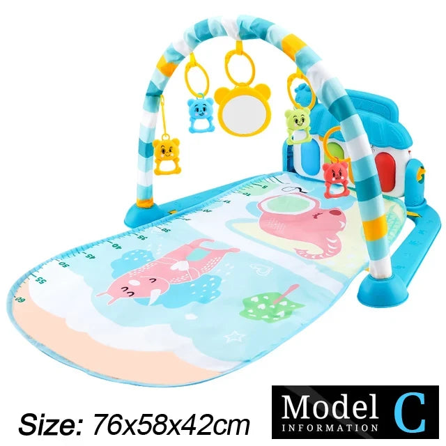 Baby Play Gym Piano Activity Mat With Hanging Toys Newborn Early Education Fall 2025 Sensory Motor Skill Gift