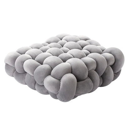 Knot Pillow Plush Square Hand-Woven Throw Cushion Living Room Decor Fall 2025 Cozy Support Decorative Accent