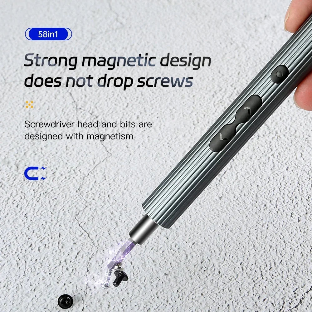 Electric Screwdriver 58-In-1 Rechargeable Precision Repair Kit Wireless Compact Tech Repair Fall 2025 Magnetic
