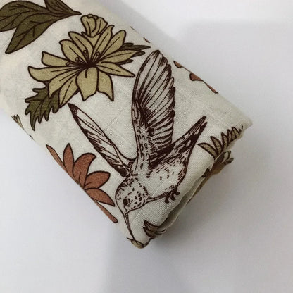 Bamboo Muslin Swaddle Blanket 120x120 Cm Floral Newborn Bedding Fall 2025 Breathable Eco Friendly Baby Gift