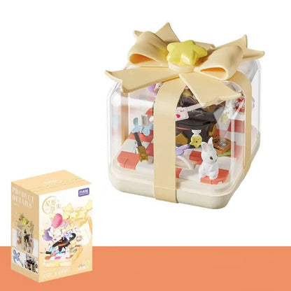 Plastic Building Block Flower Ring Box - DIY Decoration for Kids, Safe ABS Material