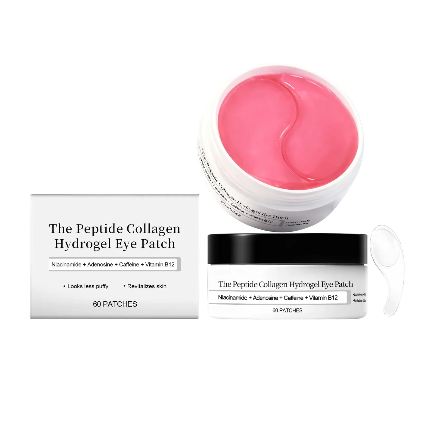 Collagen Hydrogel Eye Patch 60 Patches Skincare Niacinamide Adenosine TikTok Viral Fall 2026 Moisturizing Anti Puffiness Dark Circles
