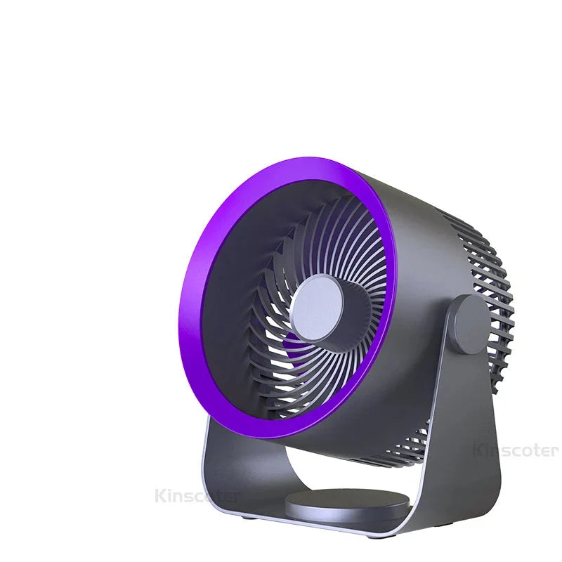 Portable Fan Battery Desk Air Circulator Quiet Summer