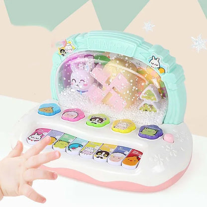 Kids Cartoon Electronic Piano with Animal Sounds and Lights - Educational Musical Instrument Toy for Ages 3+, Perfect Birthday Gift
