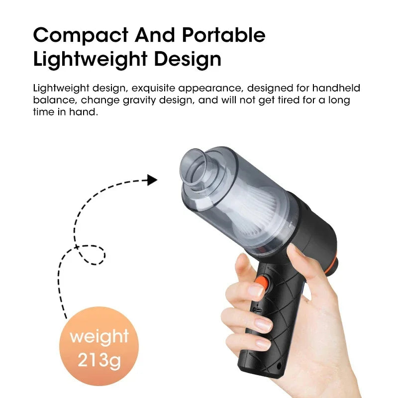 Cordless Handheld Mini Vacuum Cleaner - Wireless Auto & Home Dual Use, Strong Suction, Household Cleaning