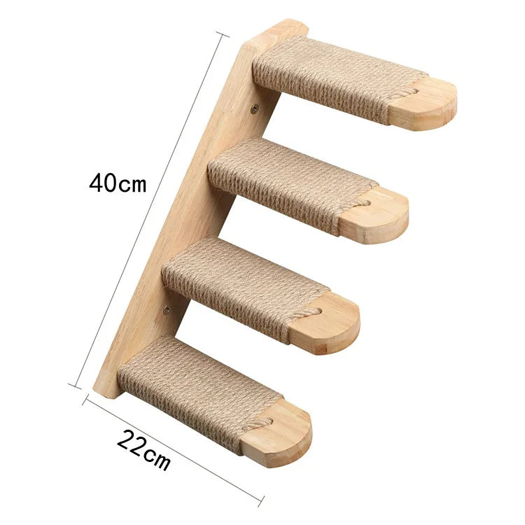 Cat Tree Wall Mounted Hammock Set Vertical Climbing Cat Furniture Fall 2025 Space Saving Scratching Playground