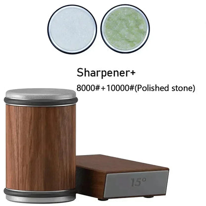 Rolling Diamond Knife Sharpener Kit with Magnetic Holder – 15° & 20° Angle Roller Kitchen Tool 2026