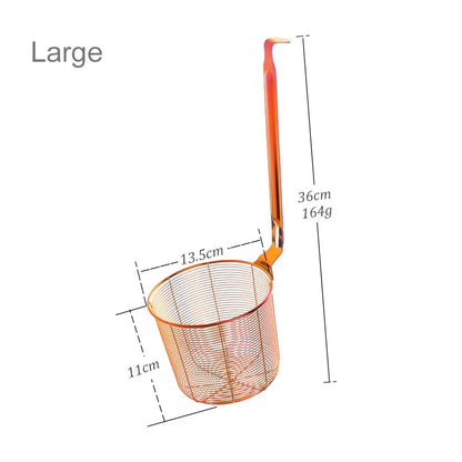 Stainless Steel Frying Basket Mesh Colander – Multi-Use Kitchen Strainer for Noodles and Dumplings, Viral 2026 Trend