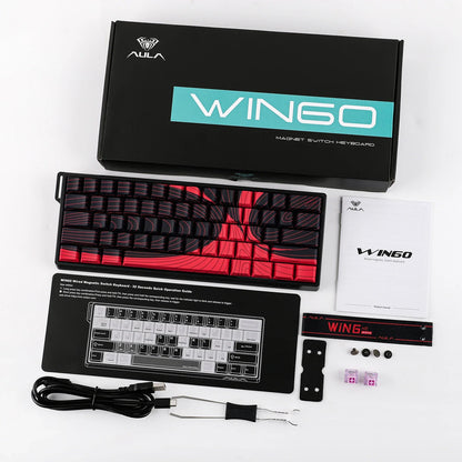 Mechanical 60 Percent Hot Swap Keyboard Aluminum RGB Hall