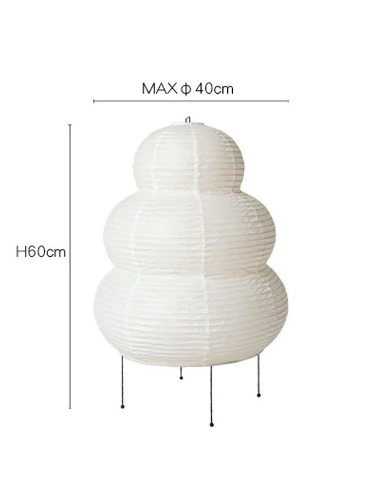 LED Rice Paper Lamp Tricolor Dimming Japanese Style