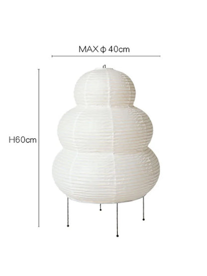 LED Rice Paper Lamp Tricolor Dimming Japanese Style