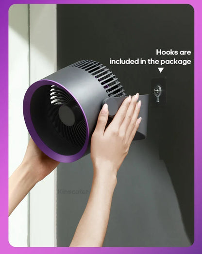Portable Fan Battery Desk Air Circulator Quiet Summer