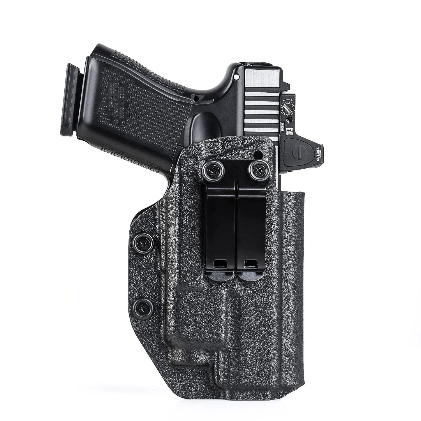 IWB Kydex Holster - TLR-8 Light Compatible, Inside Waistband Concealed Carry, 19 19X 23 25 32 44 45 Compatible