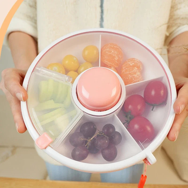 Snack Container Rotating Moisture Proof Organizer Spinner Back To School 2025 Portable Freshness