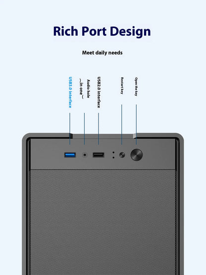 Mini ITX mATX 23L PC Case SFX ATX Support Compact Chassis