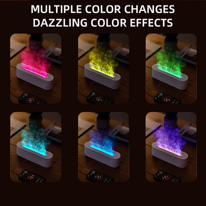 Essential Oil Aroma Diffuser Flame Humidifier with RGB Light