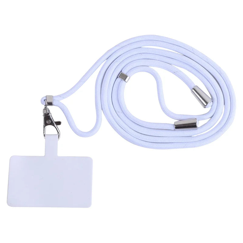 Adjustable Detachable Phone Lanyard with Card Holder & Carabiner - 13 Colors, Nylon Strap Accessory