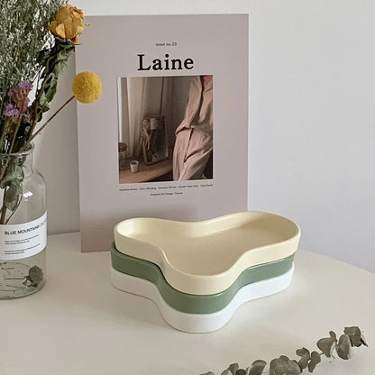 Ceramic Cloud Plate Minimalist Decorative Tray Fall 2025 Home Decor Multipurpose Jewelry And Snack Dish
