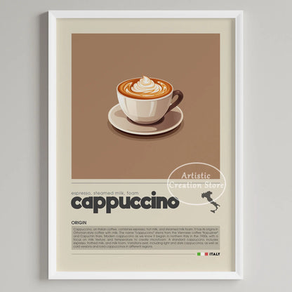 Coffee Wall Art Six Panel Minimalist Kitchen Cafe Decor