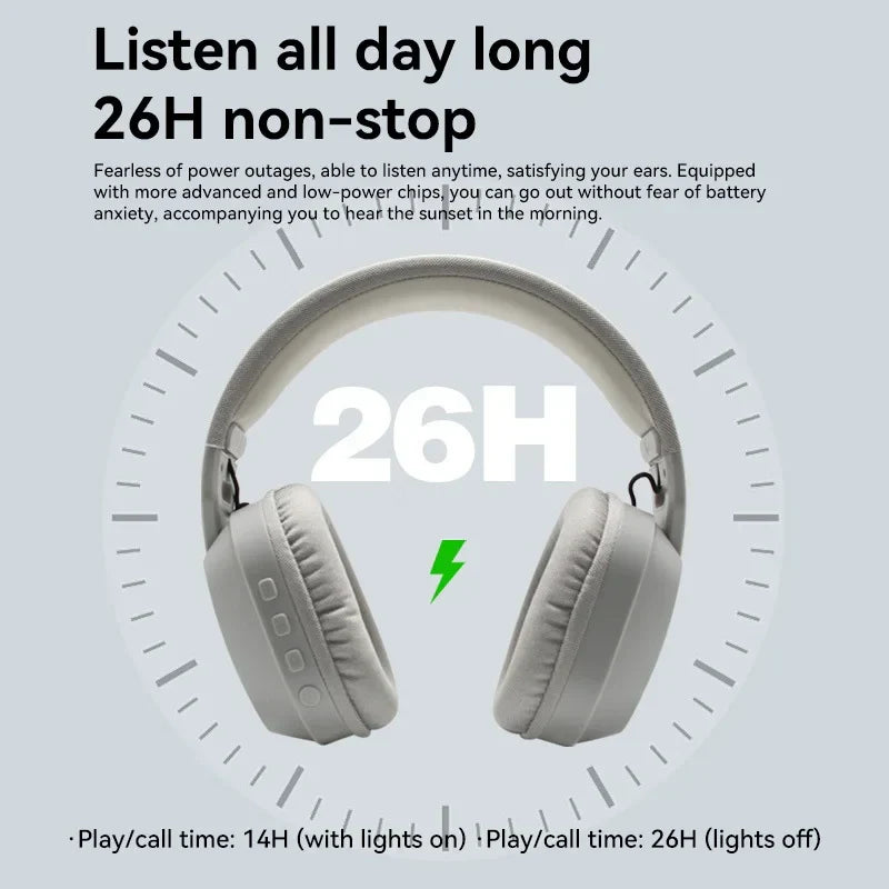 Gaming Headset Bluetooth 5.4 Wireless RGB Low Latency