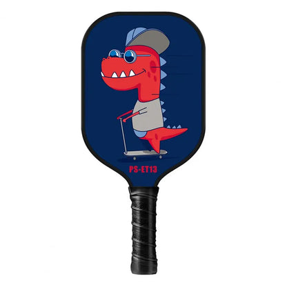 Variant image for Lightweight Children's Pickleball Paddle Set with Cartoon Print, 2 Balls, Ideal for Kids Under 16, Durable Fiberglass, 180g-3