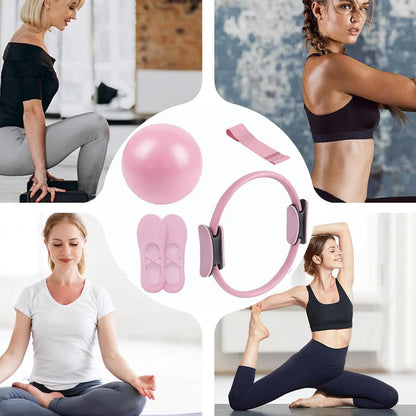 Pilates Ring Pink Fitness Set Home Workout Kit Fall 2026 With Ball And Resistance Band For Pregnancy Postpartum