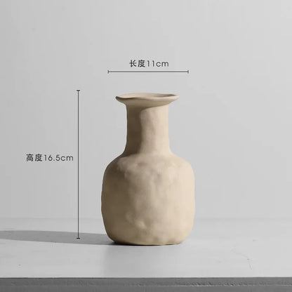 Ceramic Vase Embryo Sculptural Tabletop Vase Nordic Minimalist Home Decor Fall 2025 Ideal For Dry Flower Display