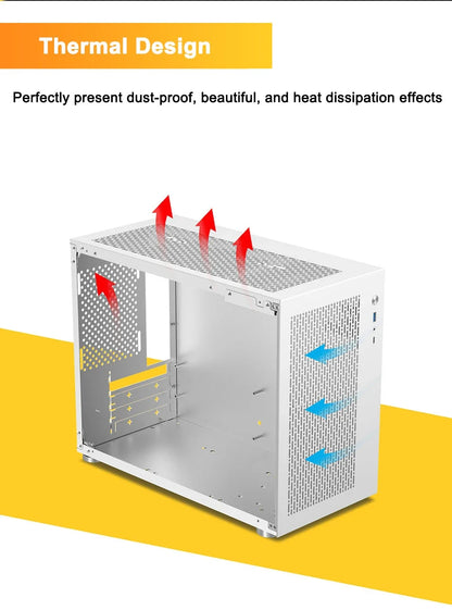 Mini ITX PC Case Transparent Side 240mm Water Cooling