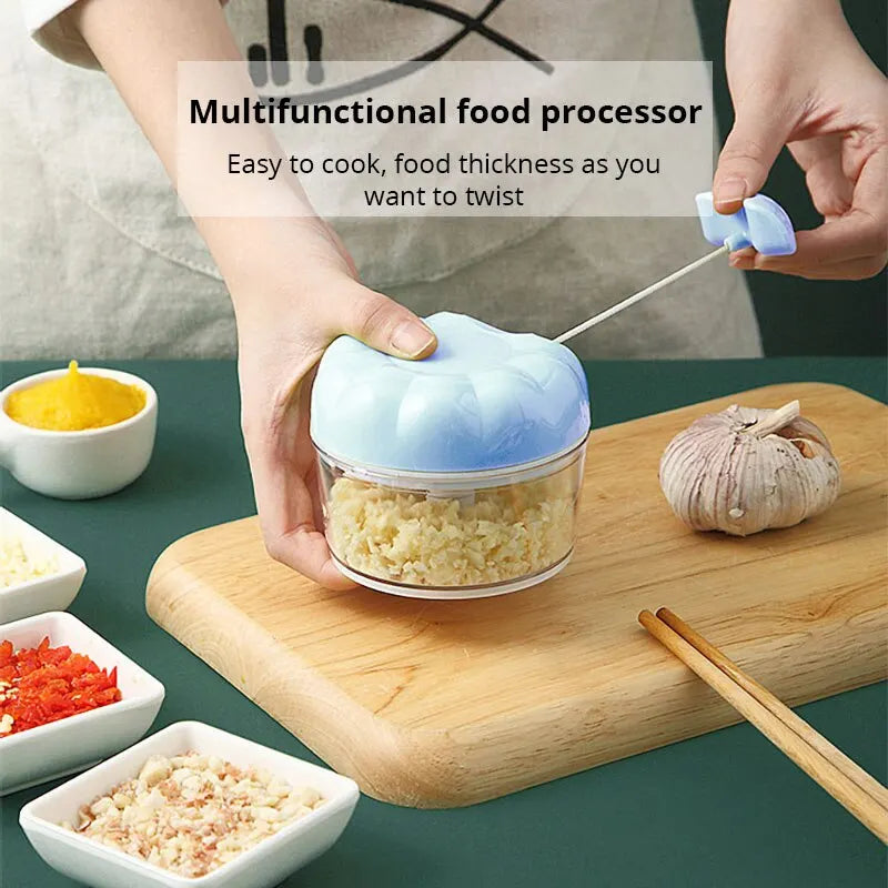 1pc Blue/Pink Manual Garlic Masher - Kitchen Gadget for Easy Mashing and Minced Garlic